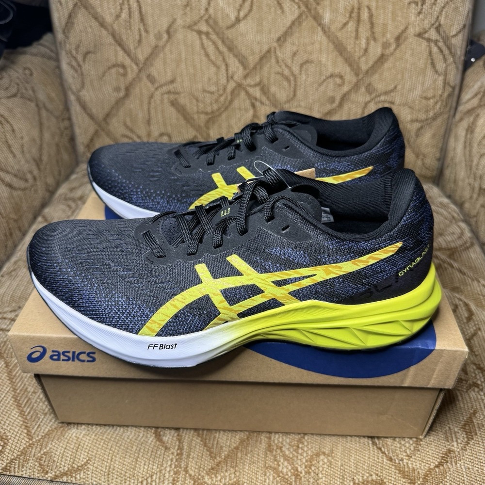 ASICS Men's Dynablast 3 Black/Lime Zest 1011B460-005 -US 7.5 EU‎ 40.5 NIB!